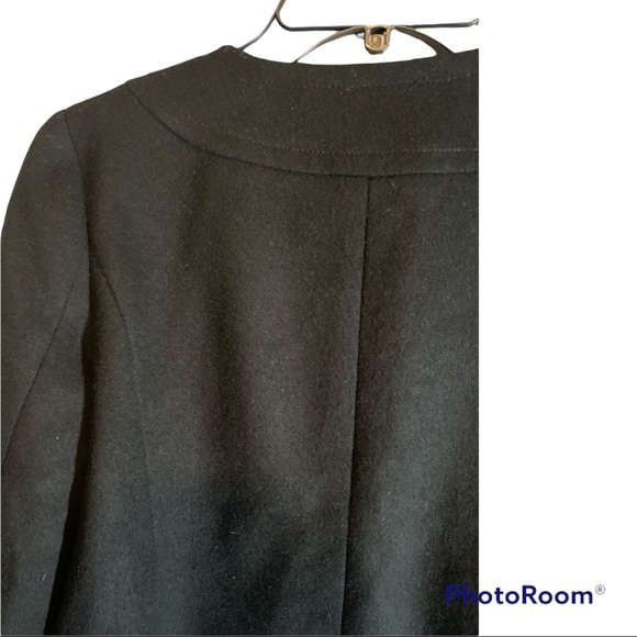 J. Crew cashmere/wool blend Black pea Coat - Picture 10 of 10